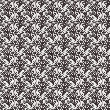 Fransız gri botanik yapraklı keten desenli, 2 tonluk kır evi motifli. Basit bir kırsal kumaş tekstil etkisi. İlkel, eski püskü, şık mutfak bezi tasarımı..