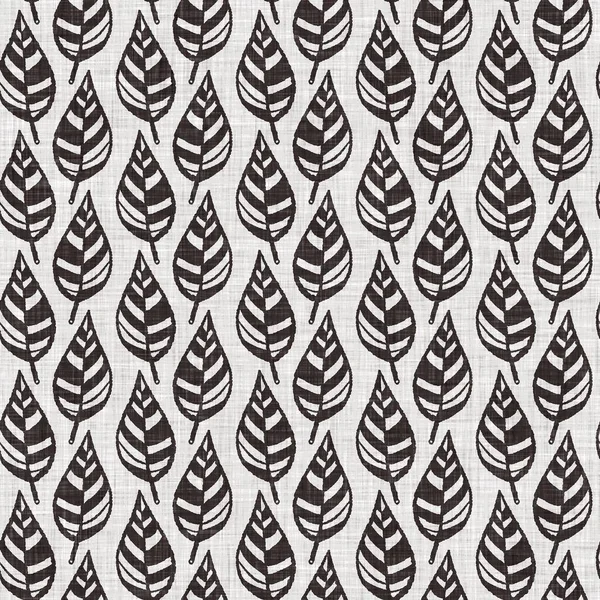 Fransız gri botanik yapraklı keten desenli, 2 tonluk kır evi motifli. Basit bir kırsal kumaş tekstil etkisi. İlkel, eski püskü, şık mutfak bezi tasarımı..