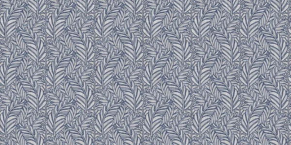Fransız mavi botanik yaprağı, iki tonluk kır evi motifli, dikişsiz sınır. Basit bir kırsal kumaş tekstil etkisi. İlkel, eski püskü, şık mutfak bezi tasarımı..