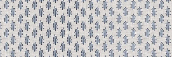 Fransız mavi botanik yaprağı, iki tonluk kır evi motifli, dikişsiz sınır. Basit bir kırsal kumaş tekstil etkisi. İlkel, eski püskü, şık mutfak bezi tasarımı..