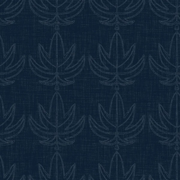 Чорний індиго синій листовий барвник з орнаментом на обкладинці. Японські чоловічі боро мають ефект безшовного текстильного фону. Тон на тон засмучений вабі сабі вишивка стиль — стокове фото