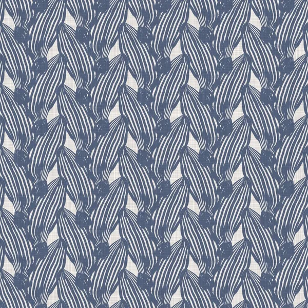 Azul francés irregular patrón de lino moteado sin costuras. Estilo de casa de campo tonal fondo moteado abstracto. Efecto textil rústico vintage simple. Textura primitiva tela chic shabby. — Foto de Stock