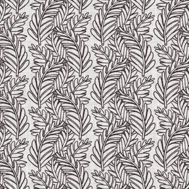 Fransız gri botanik yapraklı keten desenli, 2 tonluk kır evi motifli. Basit bir kırsal kumaş tekstil etkisi. İlkel, eski püskü, şık mutfak bezi tasarımı..