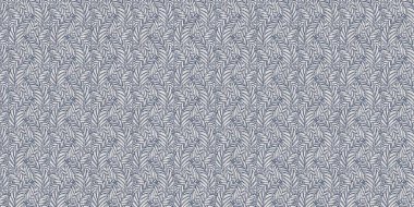 Fransız mavi botanik yaprağı, iki tonluk kır evi motifli, dikişsiz sınır. Basit bir kırsal kumaş tekstil etkisi. İlkel, eski püskü, şık mutfak bezi tasarımı..