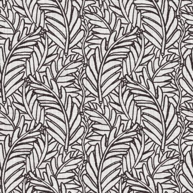 Fransız gri botanik yapraklı keten desenli, 2 tonluk kır evi motifli. Basit bir kırsal kumaş tekstil etkisi. İlkel, eski püskü, şık mutfak bezi tasarımı..