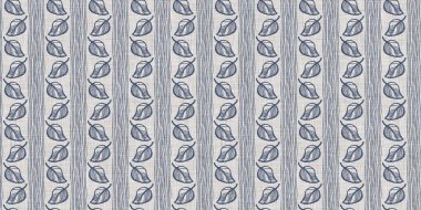 Fransız mavi botanik yaprağı, iki tonluk kır evi motifli, dikişsiz sınır. Basit bir kırsal kumaş tekstil etkisi. İlkel, eski püskü, şık mutfak bezi tasarımı..