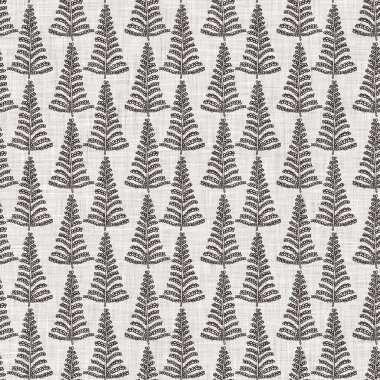 Fransız gri botanik yapraklı keten desenli, 2 tonluk kır evi motifli. Basit bir kırsal kumaş tekstil etkisi. İlkel, eski püskü, şık mutfak bezi tasarımı..