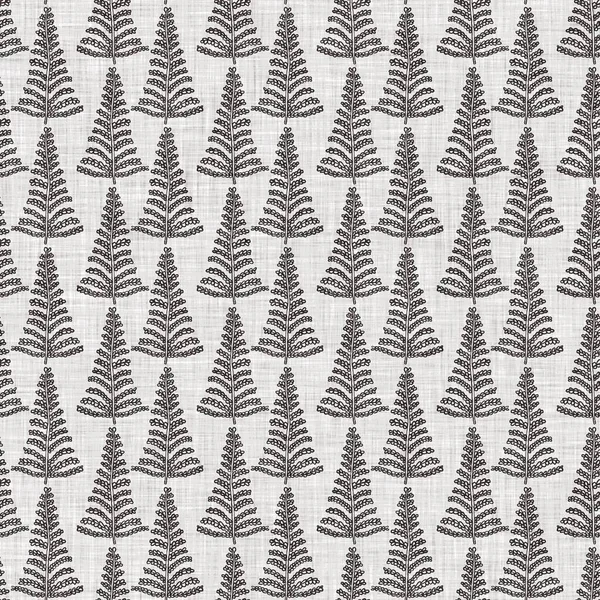 Fransız gri botanik yapraklı keten desenli, 2 tonluk kır evi motifli. Basit bir kırsal kumaş tekstil etkisi. İlkel, eski püskü, şık mutfak bezi tasarımı..