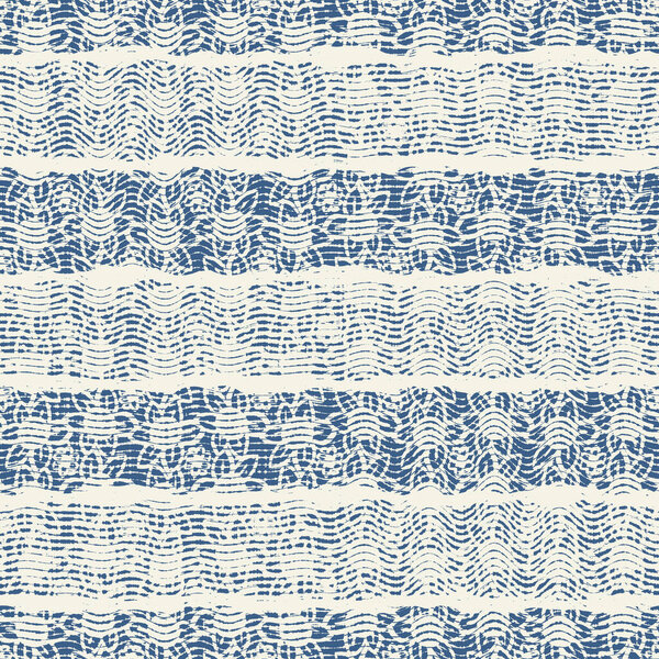 Delicate french lace effect seamless stripe pattern. Ornate provence style lacy ribbon country cottage decor background. Linen fabric wallpaper for rustic modern shabby chic design.