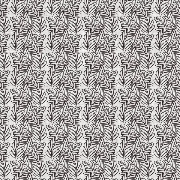 Fransız gri botanik yapraklı keten desenli, 2 tonluk kır evi motifli. Basit bir kırsal kumaş tekstil etkisi. İlkel, eski püskü, şık mutfak bezi tasarımı..