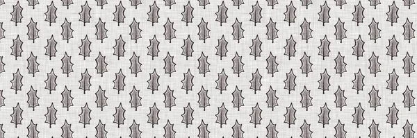 Fransız gri botanik yaprağı keten kenar desenli ve 2 renkli kır evi motifli. Basit bir kırsal kumaş tekstil etkisi. İlkel, eski püskü, şık mutfak bezi tasarımı..