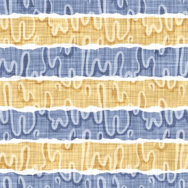 Hassas Fransız dantel efekti. Kusursuz çizgili desen. Süslü Provence tarzı dantelli kır evi dekorasyonu. Kırsal, modern, pejmürde, şık tasarım için keten kumaş duvar kağıdı..