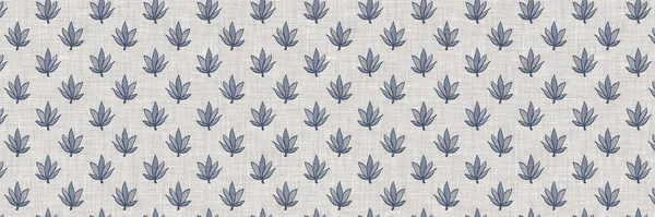 Fransız mavi botanik yaprağı, iki tonluk kır evi motifli, dikişsiz sınır. Basit bir kırsal kumaş tekstil etkisi. İlkel, eski püskü, şık mutfak bezi tasarımı..
