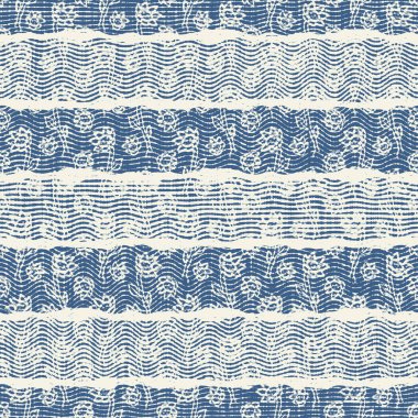 Hassas Fransız dantel efekti. Kusursuz çizgili desen. Süslü Provence tarzı dantelli kır evi dekorasyonu. Kırsal, modern, pejmürde, şık tasarım için keten kumaş duvar kağıdı..