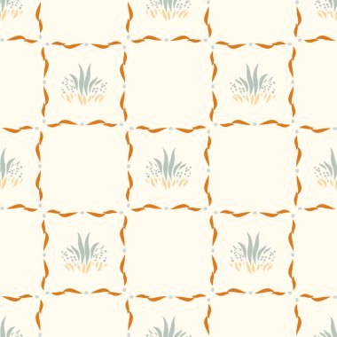 Koyu renkli boho çiçekleri, modaya uygun yaban çiçeği tarzında kusursuz desenli. El yapımı organik botanik moda baskısı. Modern yaz bahçesi, klasik kır evi çekirdek renginde çiçek açtı. 