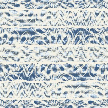 Hassas Fransız dantel efekti. Kusursuz çizgili desen. Süslü Provence tarzı dantelli kır evi dekorasyonu. Kırsal, modern, pejmürde, şık tasarım için keten kumaş duvar kağıdı..