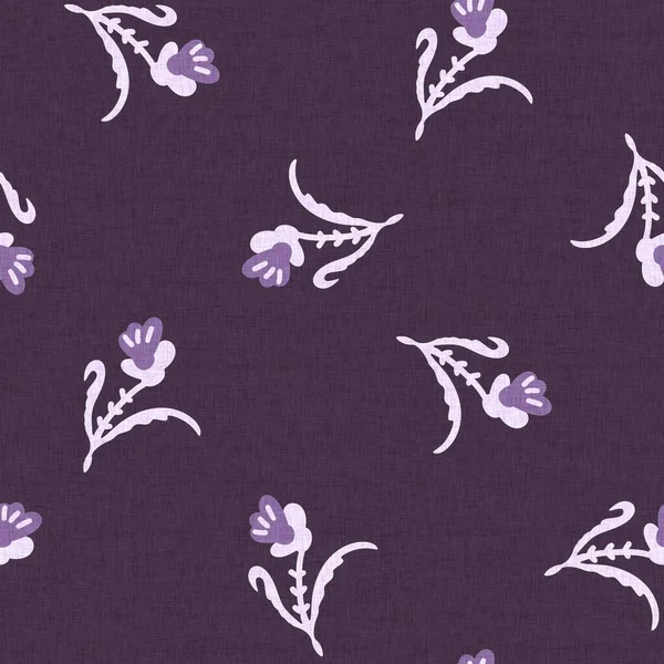 Género neutral flor sin costura raster fondo. Simple caprichoso púrpura patrón de 2 tonos. Niños florales guardería fondo de pantalla o escándalos por todas partes imprimir. —  Fotos de Stock
