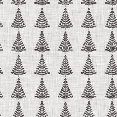 Fransız gri botanik yapraklı keten desenli, 2 tonluk kır evi motifli. Basit bir kırsal kumaş tekstil etkisi. İlkel, eski püskü, şık mutfak bezi tasarımı..