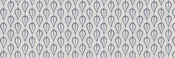 Fransız mavi botanik yaprağı, iki tonluk kır evi motifli, dikişsiz sınır. Basit bir kırsal kumaş tekstil etkisi. İlkel, eski püskü, şık mutfak bezi tasarımı..