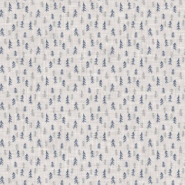 Fransız mavi botanik yaprağı keten desenli ve 2 tonluk kır evi motifli. Basit bir kırsal kumaş tekstil etkisi. İlkel, eski püskü, şık mutfak bezi tasarımı..