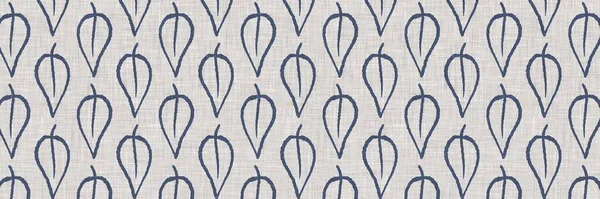 Fransız mavi botanik yaprağı, iki tonluk kır evi motifli, dikişsiz sınır. Basit bir kırsal kumaş tekstil etkisi. İlkel, eski püskü, şık mutfak bezi tasarımı..