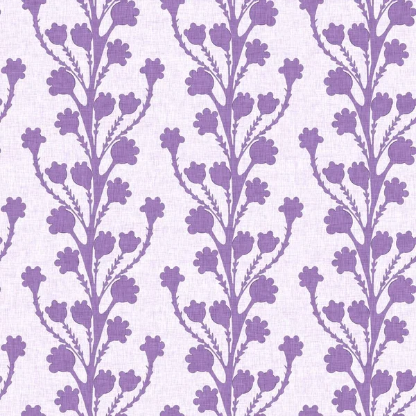 Gender neutral purple flower seamless raster background. Simple whimsical 2 tone pattern. Kids floral nursery wallpaper or scandi all over print. — Φωτογραφία Αρχείου