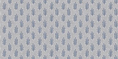 Fransız mavi botanik yaprağı, iki tonluk kır evi motifli, dikişsiz sınır. Basit bir kırsal kumaş tekstil etkisi. İlkel, eski püskü, şık mutfak bezi tasarımı..