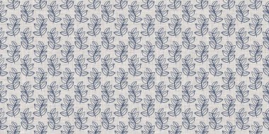 Fransız mavi botanik yaprağı, iki tonluk kır evi motifli, dikişsiz sınır. Basit bir kırsal kumaş tekstil etkisi. İlkel, eski püskü, şık mutfak bezi tasarımı..