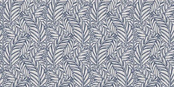 Fransız mavi botanik yaprağı, iki tonluk kır evi motifli, dikişsiz sınır. Basit bir kırsal kumaş tekstil etkisi. İlkel, eski püskü, şık mutfak bezi tasarımı..