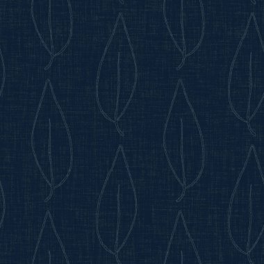 Koyu mavi yaprak boya bloğu deseni. Japon erkeksi boro etkisi kusursuz tekstil arka planı. Ses tonu bozuk wabi sabi nakış stili 