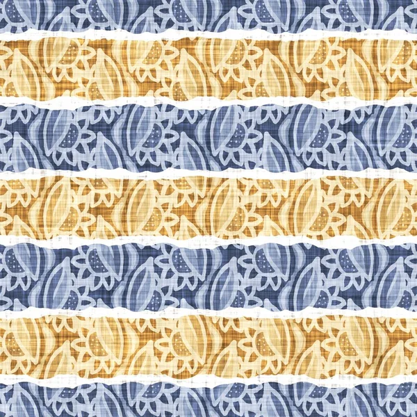 Delicate french lace effect seamless stripe pattern. Ornate provence style lacy ribbon country cottage decor background. Linen fabric wallpaper for rustic modern shabby chic design.