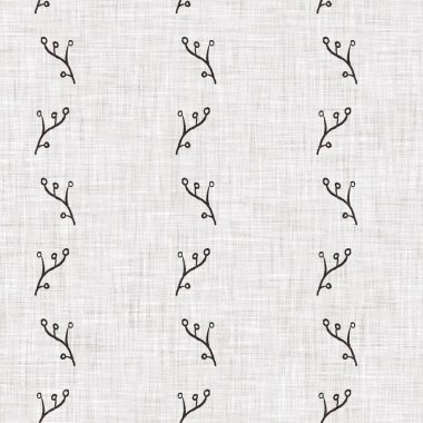 Fransız mavi botanik yaprağı keten desenli ve 2 tonluk kır evi motifli. Basit bir kırsal kumaş tekstil etkisi. İlkel, eski püskü, şık mutfak bezi tasarımı..