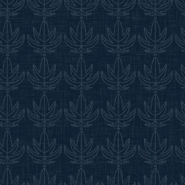 Чорний Індиго Синій Листовий Барвник Орнаментом Обкладинці Японські Чоловічі Боро — стокове фото