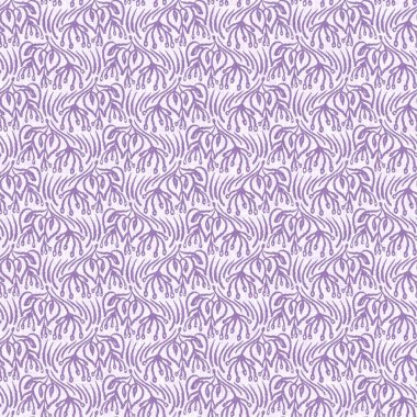 Gender neutral purple flower seamless raster background. Simple whimsical 2 tone pattern. Kids floral nursery wallpaper or scandi all over print