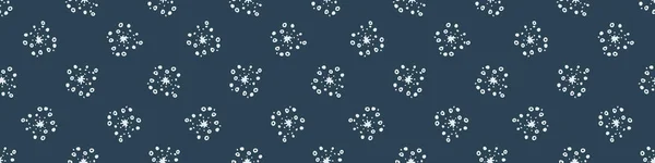 Floco Neve Congelado Natal Fronteira Vetorial Sem Costura Projeto Gráfico — Vetor de Stock