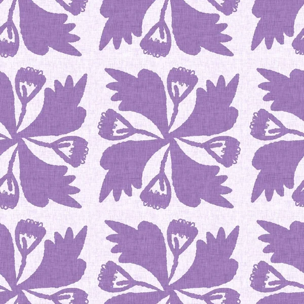 Gender Neutral Purple Flower Seamless Raster Background Simple Whimsical Tone — Stock fotografie