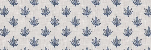 Fransız mavi botanik yaprağı, iki tonluk kır evi motifli, dikişsiz sınır. Basit bir kırsal kumaş tekstil etkisi. İlkel, eski püskü, şık mutfak bezi tasarımı.