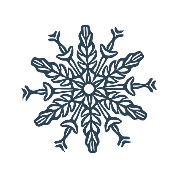 Weihnachten Schneeflocke Illustration Vektormotiv Maskuline Winterschnee Grafik Für Den Urlaub — Stockvektor