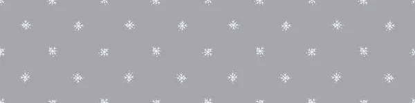 Floco Neve Congelado Natal Fronteira Vetorial Sem Costura Projeto Gráfico —  Vetores de Stock