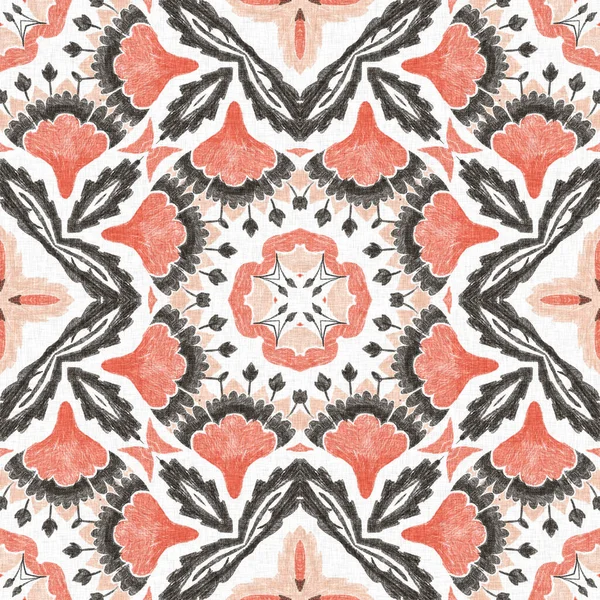 Moderne Boho Geometrischen Floralen Quilt Stil Nahtlose Muster Shabby Chic — Stockfoto