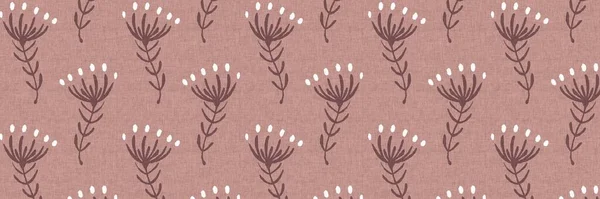 Geschlechtsneutrale Blumenblume Nahtloser Rasterrand Einfaches Skurriles Ton Muster Kinderstube Tapete — Stockfoto