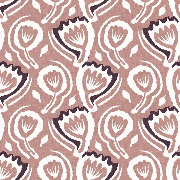 Gender neutral dark pink flower seamless raster background. Simple whimsical 2 tone pattern. Kids floral nursery wallpaper or scandi all over print