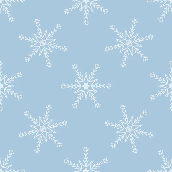 Flocon Neige Congelé Noël Motif Vectoriel Sans Couture Conception Graphique — Image vectorielle