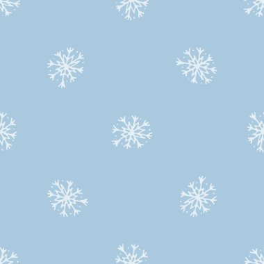 Noel cinsiyeti nötr kar tanesi kusursuz vektör deseni. Ambalaj kağıdı, Xmas ve buzlu duvar kâğıdı için erkeksi bir kar grafiği tasarımı. Tatil eli çizilmiş Aralık yıldızı