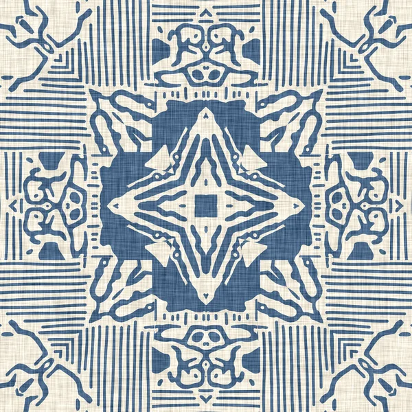 Геометрический Узор Эффекта Французского Синего Белья Классический Двухцветный Европейский Нейтральный — стоковое фото