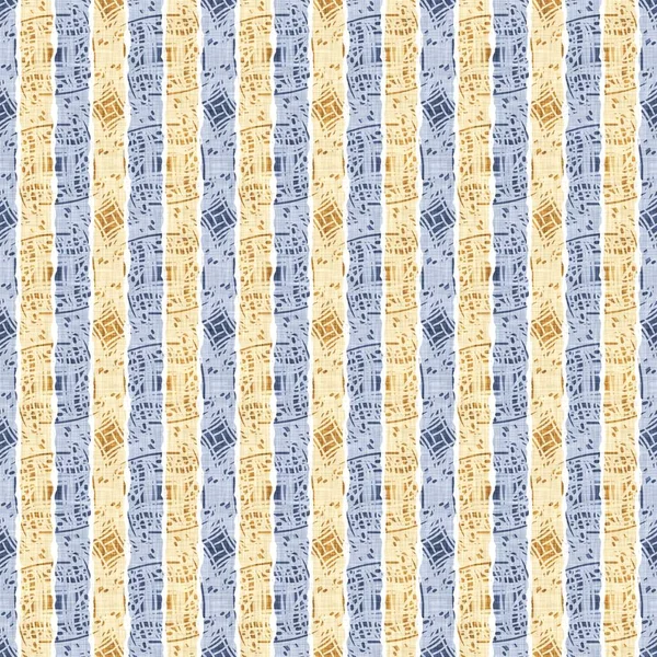 Impression Sans Couture Motif Tissu Rayures Cuisine Française Bleu Jaune — Photo