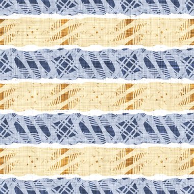 Hassas Fransız dantel efekti. Kusursuz çizgili desen. Süslü Provence tarzı dantelli kır evi dekorasyonu. Kırsal, modern, pejmürde, şık tasarım için keten kumaş duvar kağıdı.