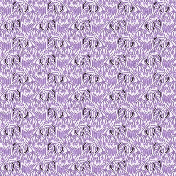Gender Neutral Purple Flower Seamless Raster Background Simple Whimsical Tone — Stock fotografie