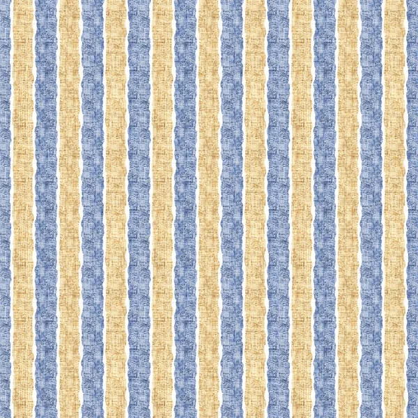 Sem Costura Francês País Cozinha Stripe Tecido Padrão Impressão Azul — Fotografia de Stock