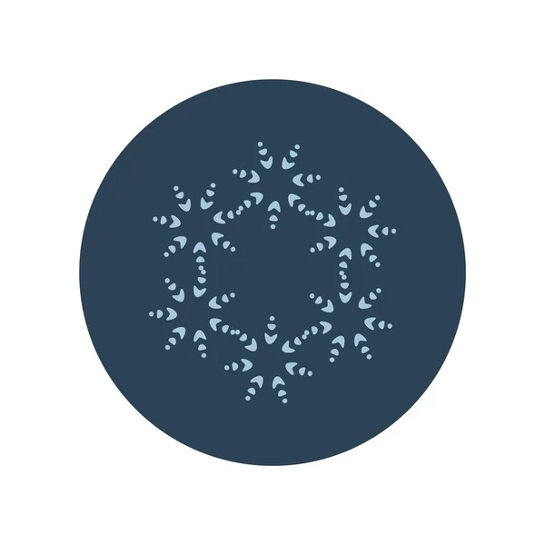 Motif Vectoriel Illustration Cercle Flocon Neige Noël Masculin Hiver Neige — Image vectorielle